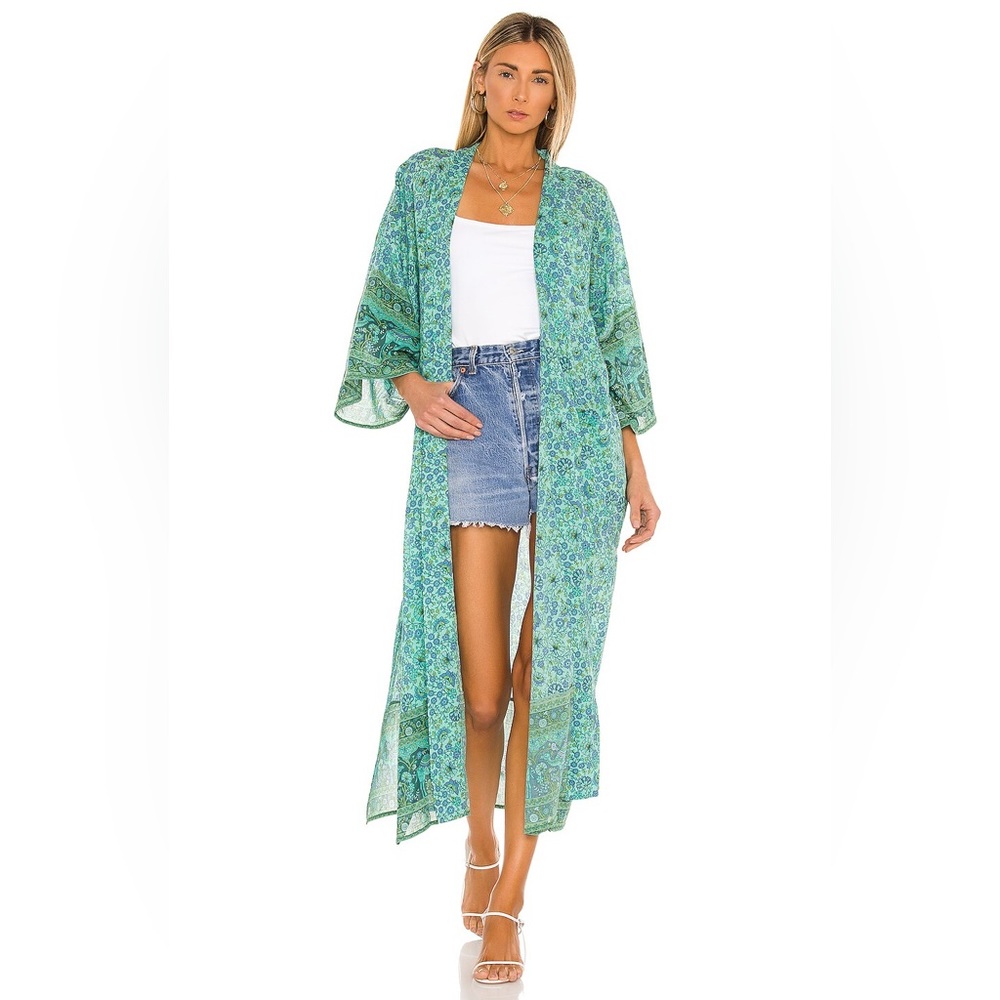 Spell | Sundown Maxi Robe Turquoise | M/L - Picture 3 of 16
